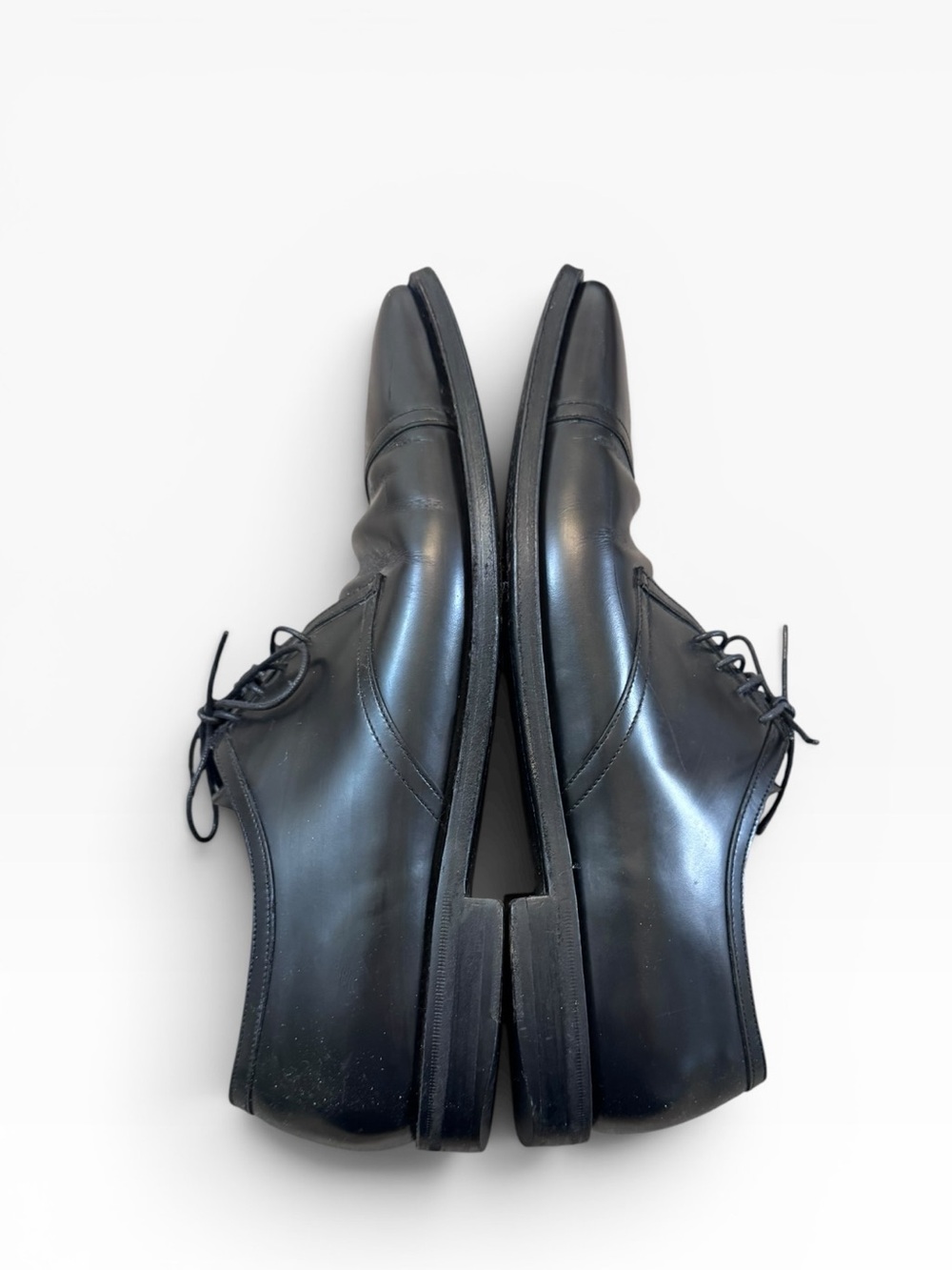 Prada Black Leather Derby Lace-Up Dress Shoes - Picture 8 of 8